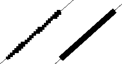 linee bitmap e vettoriale a confornto